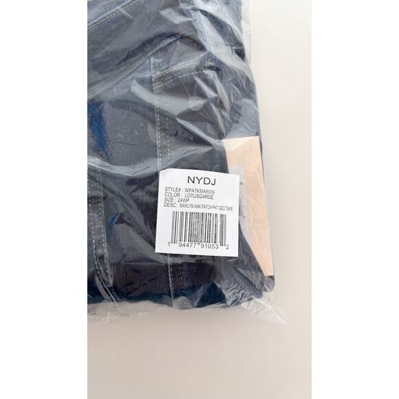 NYDJ Marilyn Ankle Embroidered Denim Jeans Lotus Gardens Womens 24W Petite New - Picture 14 of 15